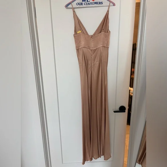 Shona Joy La Lune Satin Dress in Desert Rose - Picture 4 of 6